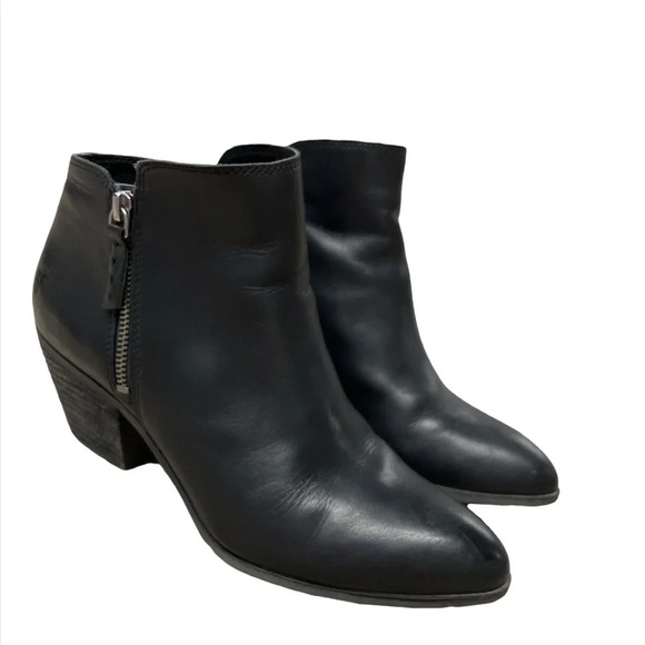 Frye Women's Judith Black Leather Zip Up Ankle Boots Booties 9.5M - Picture 4 of 15